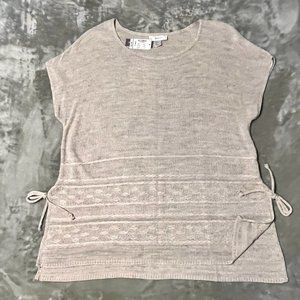 CJ Banks Lightweight Sweater / Top * Sz 1X (16/18W) * Beige * Knit * New w/Tag